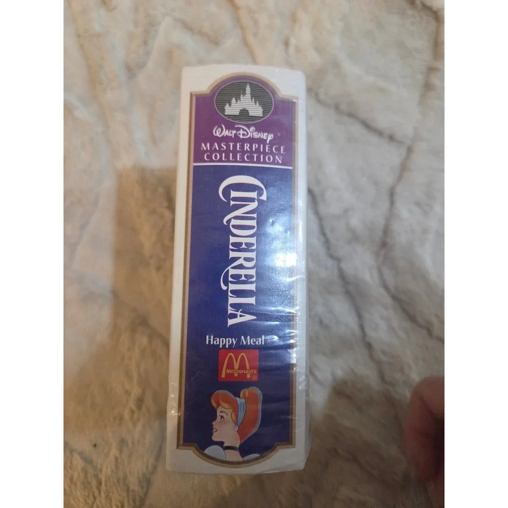 Vintage 1995 McDonalds Disney Masterpiece Cinderella Happy Meal Toy VHS Case